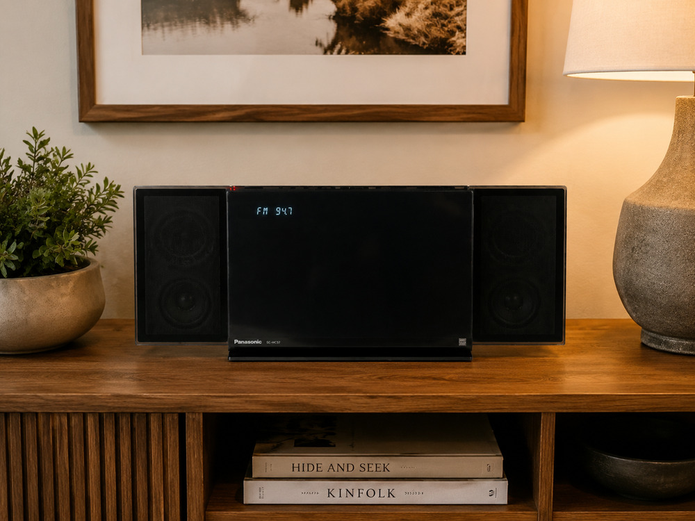 Panasonic SC-HC57 AirPlay CD Stereo System FM Radio iPod Dock Tested No Remote